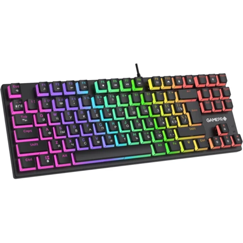Клавиатура GamePro MK85B Blue Switch RGB USB Black: Подключение проводное