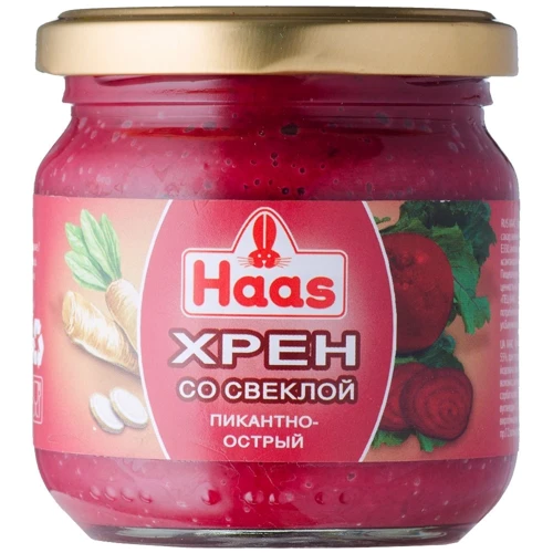 Хрін з червоним буряком Haas, 212мл (EDH4001751039666)