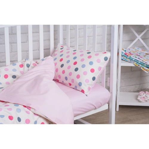 Постельное белье для новорожденных Royal Dream (Розовый горох) 80х190; 90х190