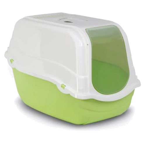 Туалет-бокс для котів Bergamo Romeo Green з фільтром 57x39x41 см зелений