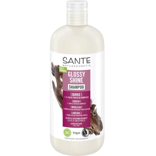 Sante Glossy Shine Shampoo БИО Шампунь для блеска волос с Протеиновым комплексом и Березовыми листьями 500 ml