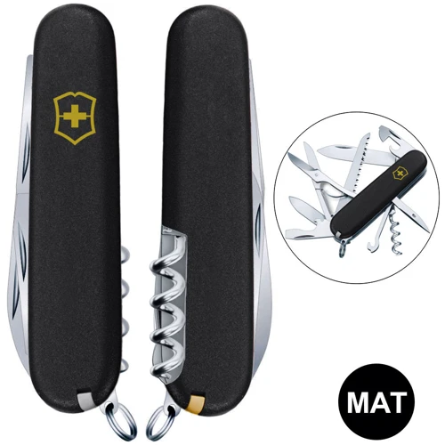 Мультитул Victorinox HUNTSMAN MAT черный матовый лак (Vx13713.3_M0007p)
