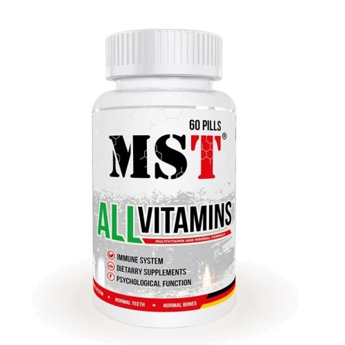 MST AllVitamins Мультивітаміни з полуничною оболонкою 60 таблеток