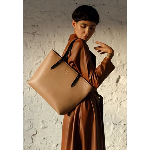Сумка шоппер The Wings Walker Mini темно-бежева (TW-Walker-dark-beige-flo): Стать Женский