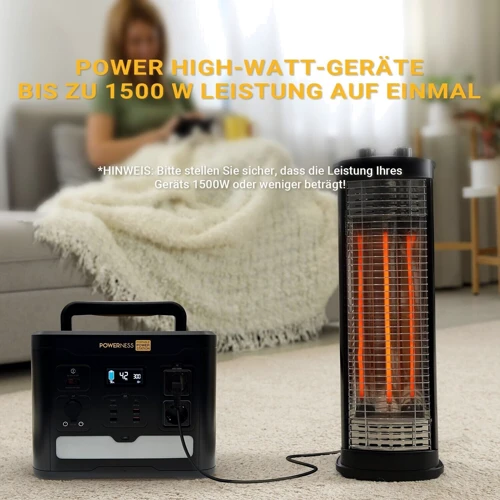 Hiker Powerness Portable Power Station U1500 1536Wh 1500W Black: Количество USB 6