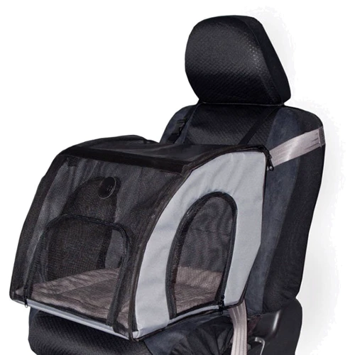 Сумка-переноска K&H Travel Safety в автомобиль для собак и котов 43x41x38 серая (7660)
