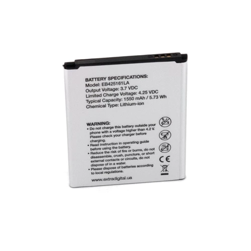 Аккумулятор ExtraDigital 1550 mAh (BMS6301) for Samsung i8160 Galaxy Ace 2: Производитель ExtraDigital