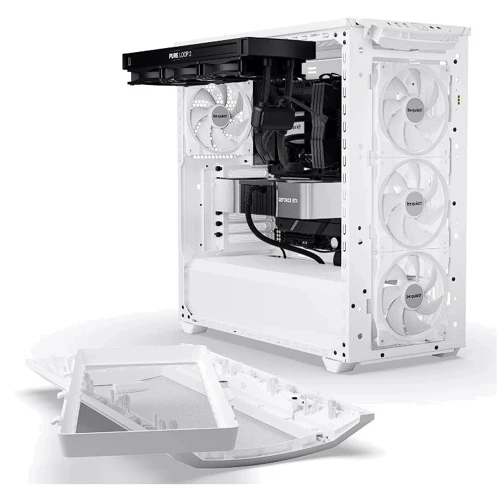 Корпус be quiet! SHADOW BASE 800 FX White (BGW64): Материал передней панели пластик и сталь