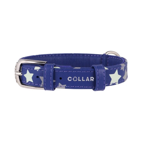 Ошейник Collar Glamour с узором Звездочка Светящийся 30-39 см 20 мм фиолетовый (4823089301310): Цвет фиолетовый
