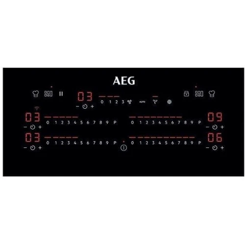 Варочная поверхность AEG CCE84779CB: Расположение панели спереди