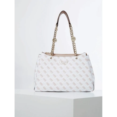 Женская сумка тоут Guess Lorenna Girlfriend Satchel белая (HWSG7671090-WHI)