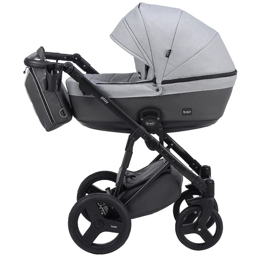 Коляска 2 в 1 Bair Play Plus Soft BPS-218 серый - графит (кожа) фото 9