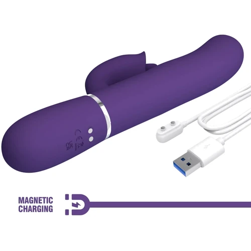 Пульсатор с клиторальным стимулятором LYBAILE Pretty Love Gigi Dark Purple (BW-500035-2)