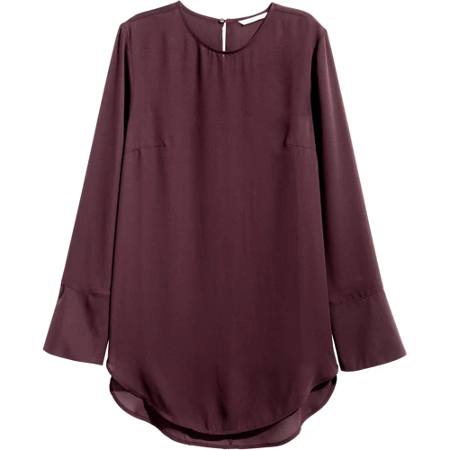 Туника H&M 4212494 46 бордовая: Сезон Демисезон