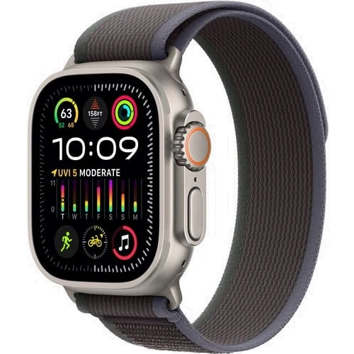 Apple Watch Ultra 2 GPS + Cellular 49mm Titanium Case with Blue/Black Trail Loop - S/M (MRF53) 