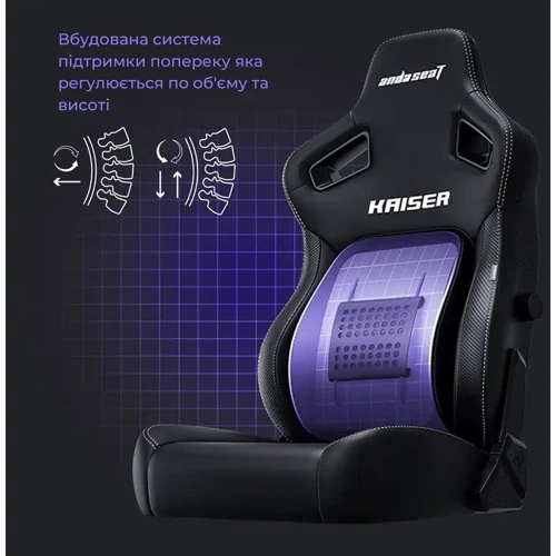 Кресло игровое Anda Seat Kaiser 4 Dark Grey Fabric Size XL (AD12YDDC-XLL-20-GB-CF) фото 11