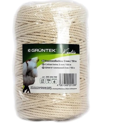 Шпагат Gruntek Cotton Twine 3мм-150м: Тип Шпагат