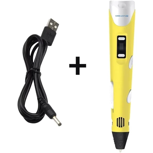 Ручка 3D Dewang D_V2_ yellow, жовта, високотемпературна