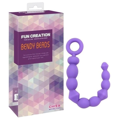 Анальная цепочка Chisa BENDY BEADS, Purple