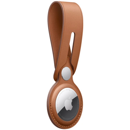 Apple Holder Leather Loop Saddle Brown for AirTag (MX4A2) фото 2