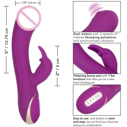 Вибратор кролик CalExotic Jack Rabbit Signature Silicone Thumping Rabbit