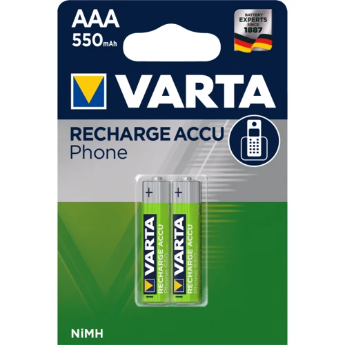 Varta AAA 550mAh NiMh 2шт PHONE (58397101402) фото 1