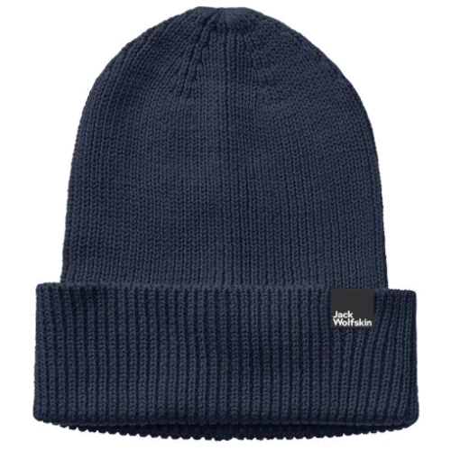 Шапка Jack Wolfskin Essential Beanie темно-синяя (1910881_1010)