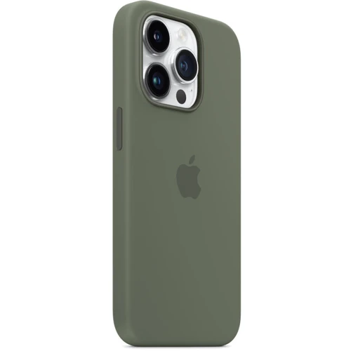 Чехол для iPhone TPU Silicone case with Magsafe Olive for iPhone 14 Pro: Цвет зеленый