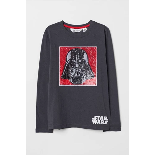 Лонгслів H & M 7026268 104 см темно-сірий