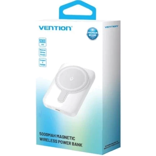 Внешний аккумулятор Vention Power Bank 5000mAh Magnetic Wireless 5000mAh 20W White (FHSW0)