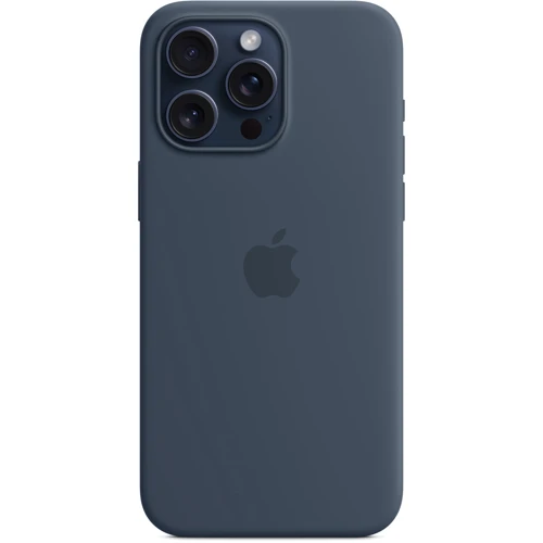 Чехол для iPhone Apple iPhone 15 Pro Max Silicone Case with MagSafe - Storm Blue (MT1P3ZM/A): Цвет синий