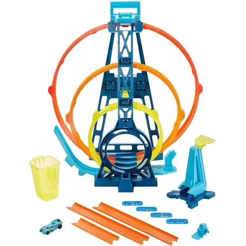 Трек Hot Wheels Track Builder Unlimited Потрійна петля (GLC96): Колір разноцветный