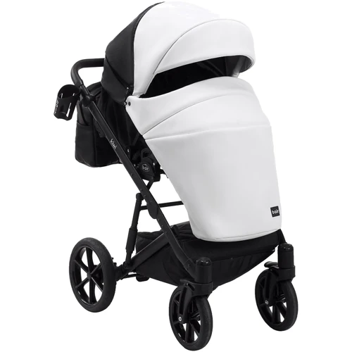 Коляска 2 в 1 Bair Kiwi кожа 100% BK-51/15 белый - черный: Пол ребенка Унисекс