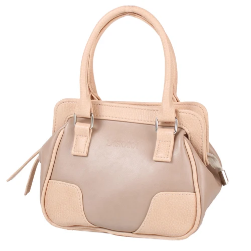 Женская сумка саквояж Laskara бежевая (LK-10247-taupe-beige): Материал Искусственная кожа