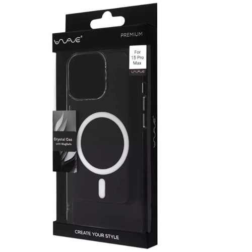 Чехол для iPhone WAVE Premium Crystal Case with MagSafe Transparent for iPhone 15 Pro Max: Цвет прозрачный