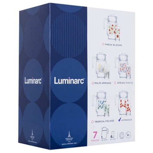 Набір для напоїв Luminarc AMSTERDAM HYPNOSIS 7 предметів (P4820): Матеріал ударостійке скло