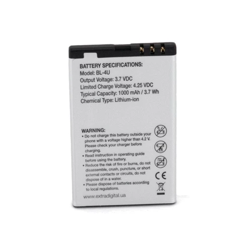 Аккумулятор ExtraDigital 1000mAh Nokia BL-4U: Совместимость с брендом Nokia