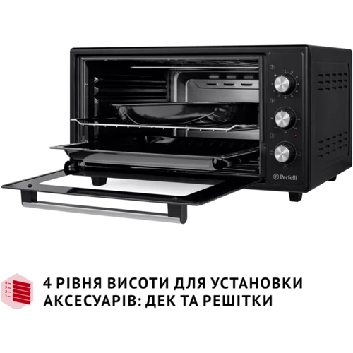 Електрична духовка настільна PERFELLI CLASSIC 48 BLACK фото 11