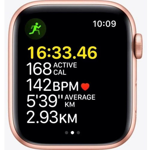Apple Watch SE 44mm GPS Gold Aluminum Case with Starlight Sport Band (MKQ53): Экран OLED LTPO (1000 кд/м²) с технологиями Retina / 448x368 пикселей / защитное стекло Ion-X повышенной п
