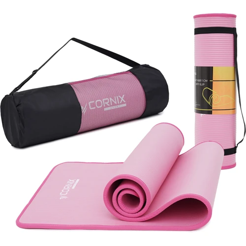 Коврик для фитнеса Cornix NBR 183 x 61 x 1 cм для йоги и фитнеса XR-0097 Pink/Pink