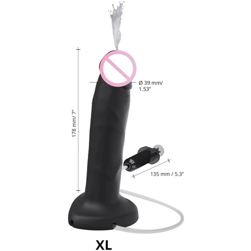 Фаллоимитатор Strap-On-Me Squirting Cum Realistic Dildo Black XL