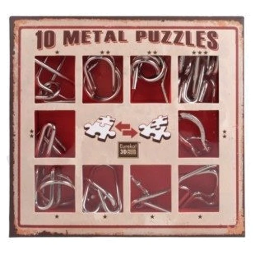 Набор головоломок Eureka 3D Puzzle 10 Metal Puzzle, Red, красный (473358)