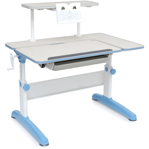 Парта SingBee Q-Assembly L Blue + Книжная полка SBS-610 (SBS-602-BL + SBS-610)