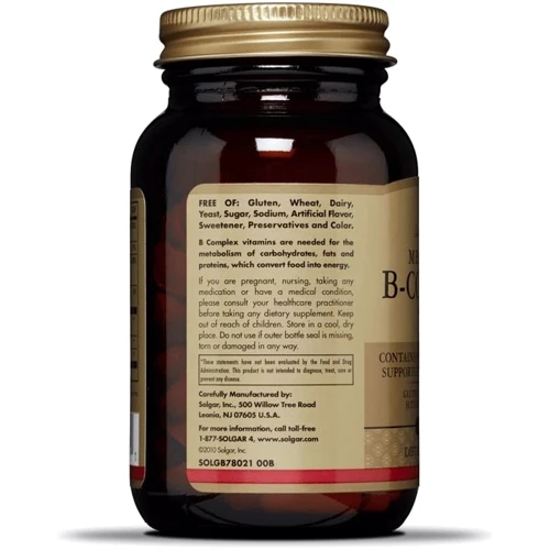 Solgar Megasorb B-Complex "50" 100 Tablets: Пол Унисекс