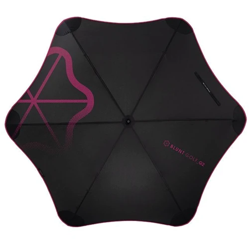 Противоштормовой зонт-трость мужской механический Blunt черный (Bl-golf2-pink): Размер купола Большой