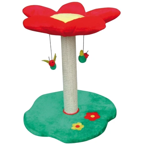 Когтеточка Croci Tree Flowers Primrose 45х45 см столб 56 см разноцветная (C6020084): Высота столбика 56 см