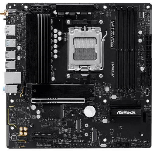 ASRock B850M PRO-A WIFI UA: Додатково Адаптер Wi-Fi, Поддержка RAID, Поддержка UEFI, Радиатор на VRM
