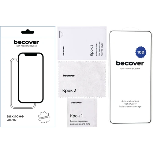 BeCover Tempered Glass 10D Black for Oppo Reno13 F 5G (713634)