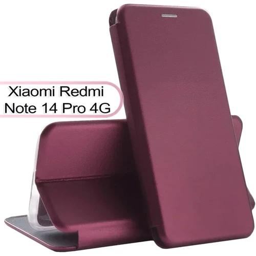 Чехол для телефонов BeCover Book Exclusive Red Wine for Xiaomi Redmi Note 14 Pro 4G (713525): Цвет бордовый