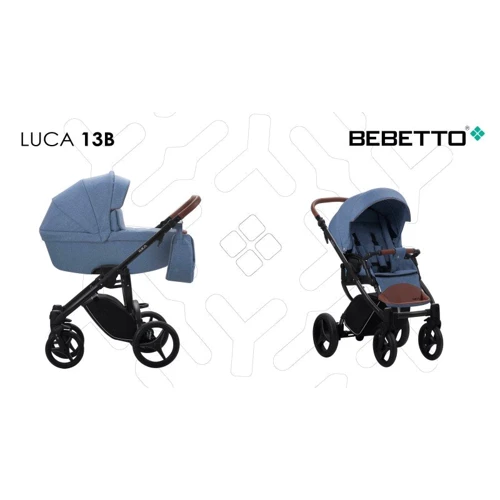 Універсальна коляска 2 в 1 Bebetto LUCA (13) синій (чорна рама) (503.20.18.B13)